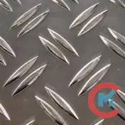 Лист алюминиевый рифлёный 1,9х1000х2000 мм АМг3 дуэт