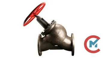 Запорный прямоточный вентиль-клапан